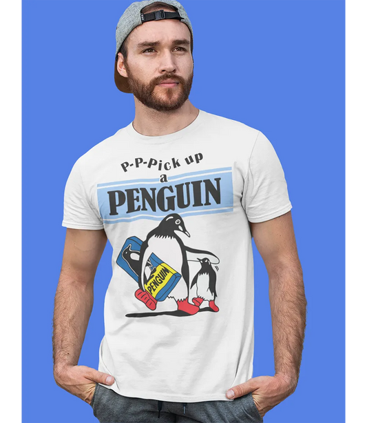 P-P-Pick Up a Penguin T-Shirt | Retro Penguin Illustration