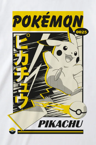 Pokémon Pikachu graphic on a white background