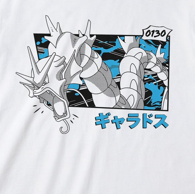 Pokemon - Gyarados Katakana White T-Shirt