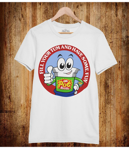 Cheerful Fun T-Shirt - Pot Noodle Graphic Top - Retro Tees