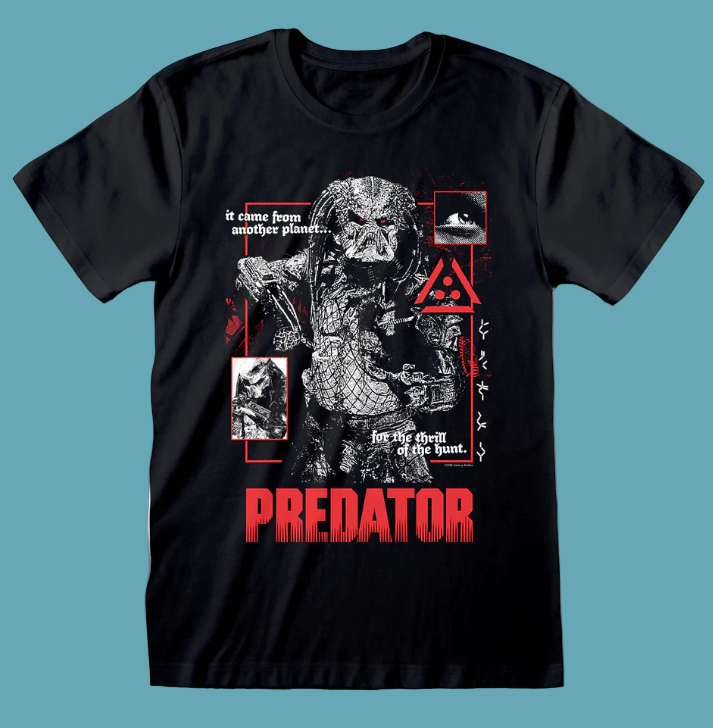 Black t-shirt with Predator graphic design and Predator,  it came from another planet text