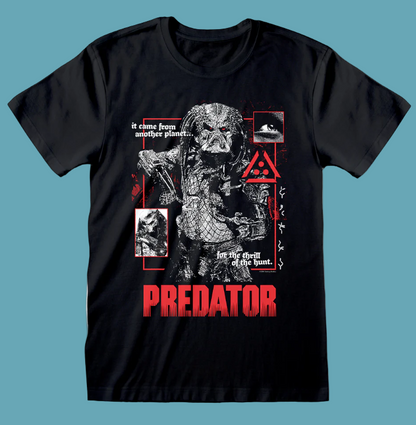 Black t-shirt with Predator graphic design and Predator,  it came from another planet text