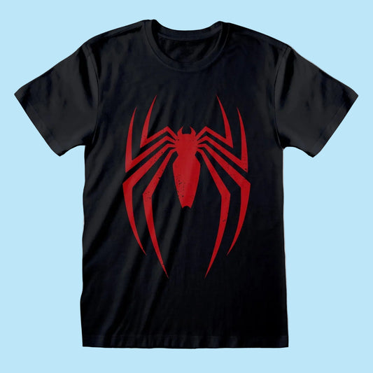 SPIDERMAN VIDEO GAME - SPIDER SYMBOL Black T-Shirt