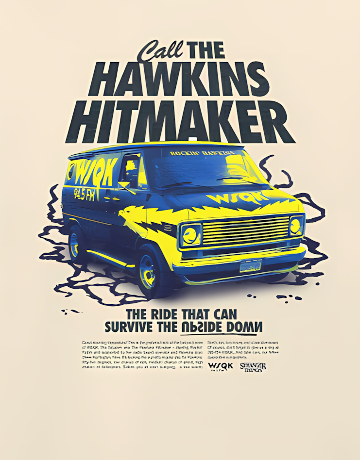 STRANGER THINGS  HAWKINS HITMAKER - T-SHIRT
