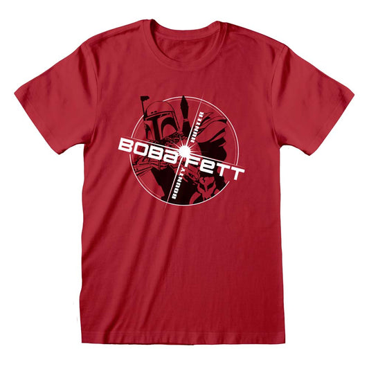 Star Wars The Mandalorian Boba Fett Red Circle T-Shirt