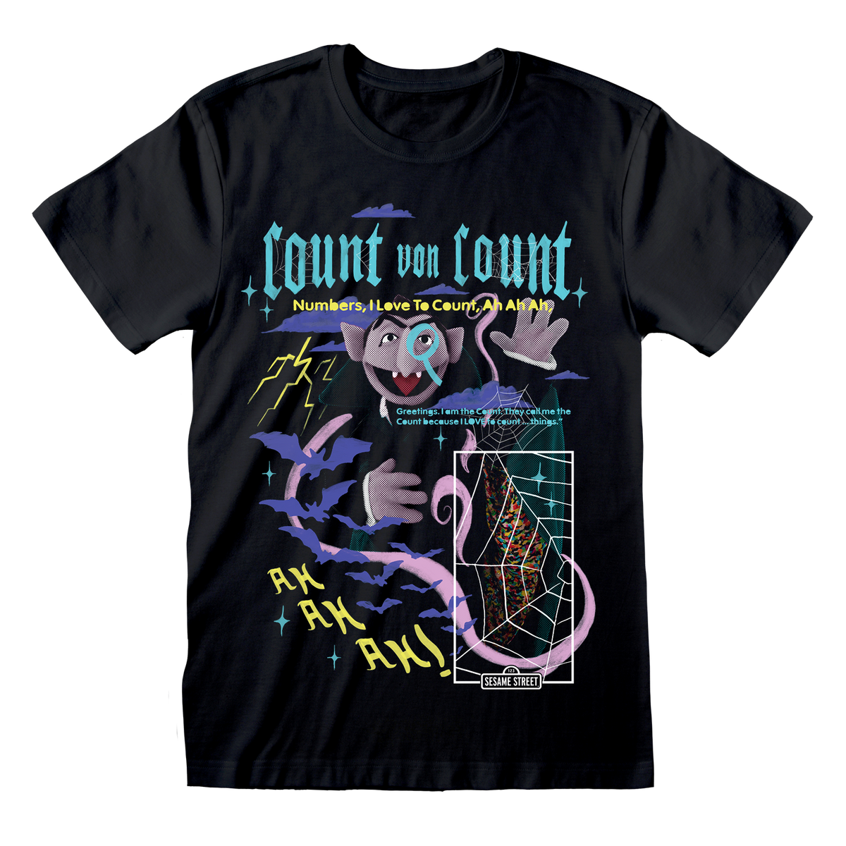 Sesame Street - Count on me Black T-Shirt