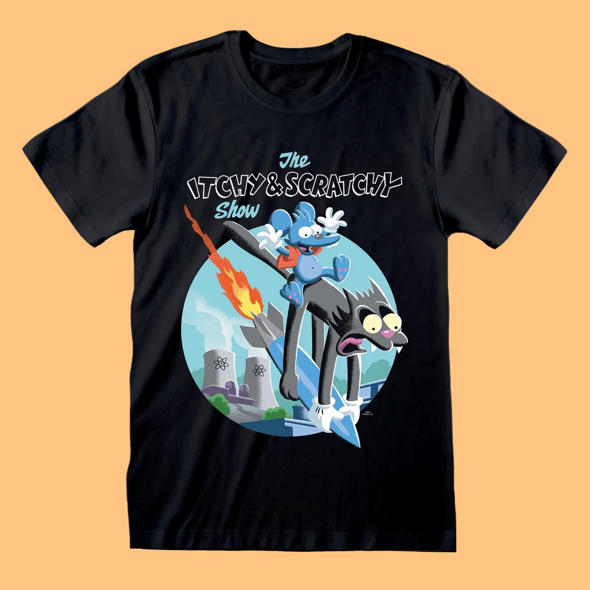 Simpsons, The - Rocket Black T-Shirt