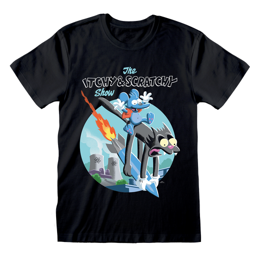 The Simpsons - Rocket Black T-Shirt