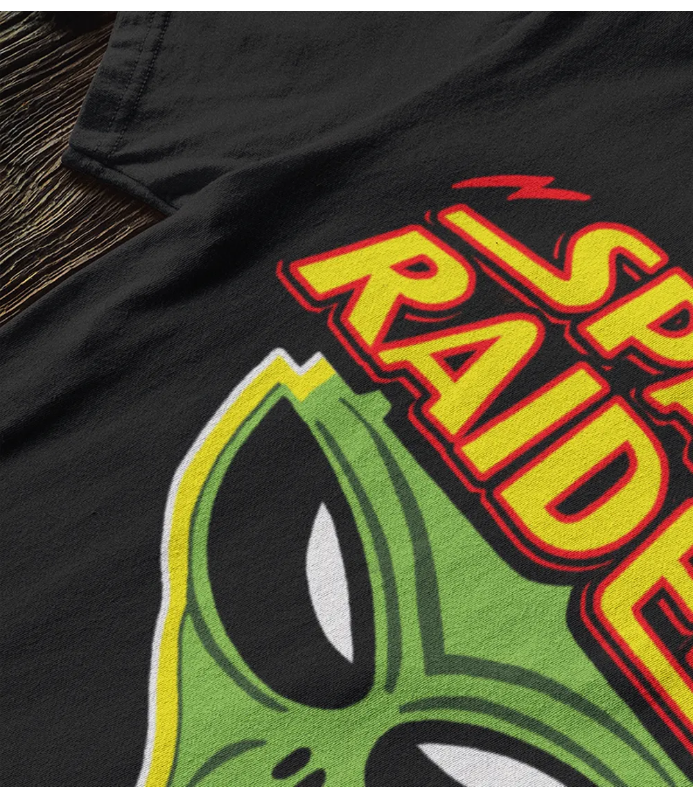 Retro 80s Green Alien Space Raiders T-Shirt