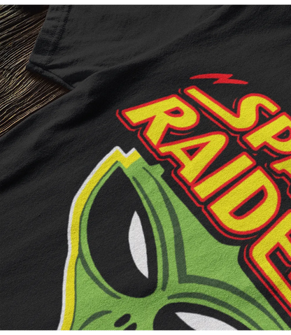 Retro 80s Green Alien Space Raiders T-Shirt