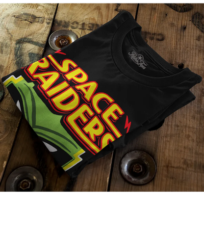 Retro 80s Green Alien Space Raiders T-Shirt