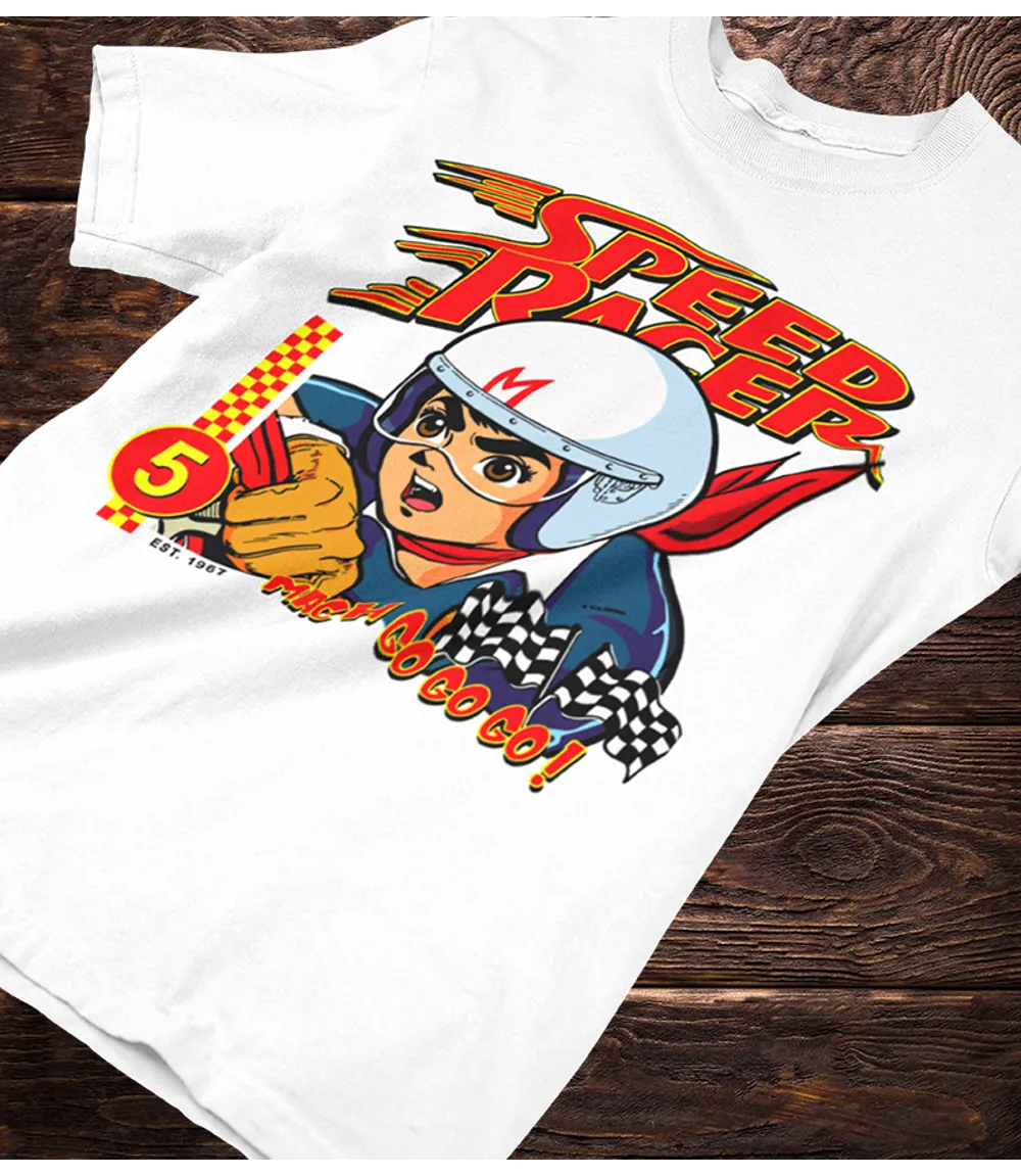 Speed Racer Unisex T-Shirt - Vintage Cartoon Top - Retro Tees