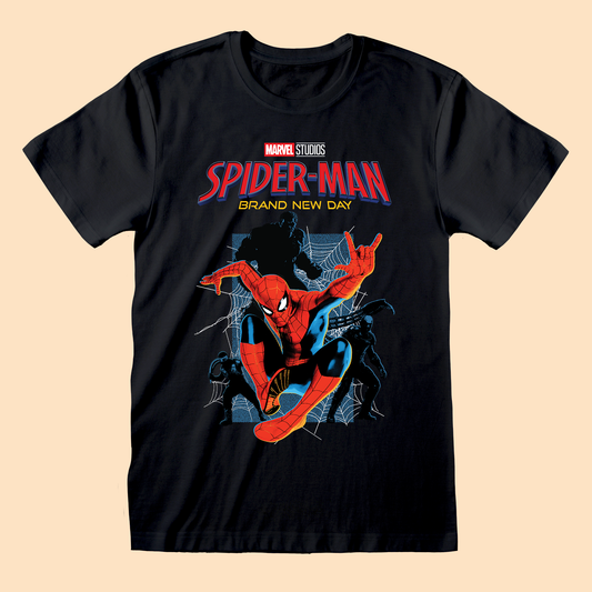Marvel Spider-Man: Brand New Day Movie - Web Photo Black T-Shirt