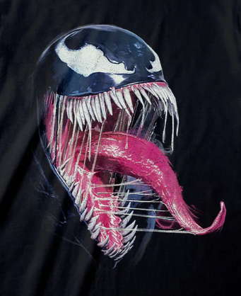 Venom logo on a black background