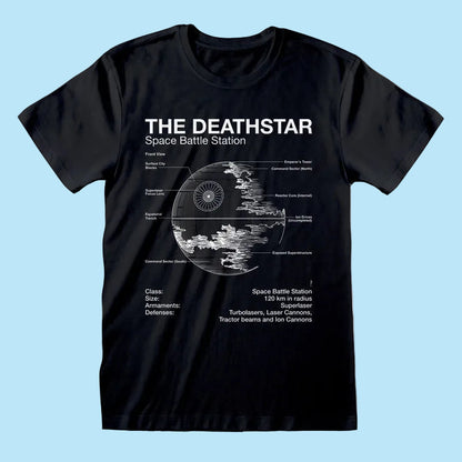 Star Wars - Death Star Sketch Black T-Shirt
