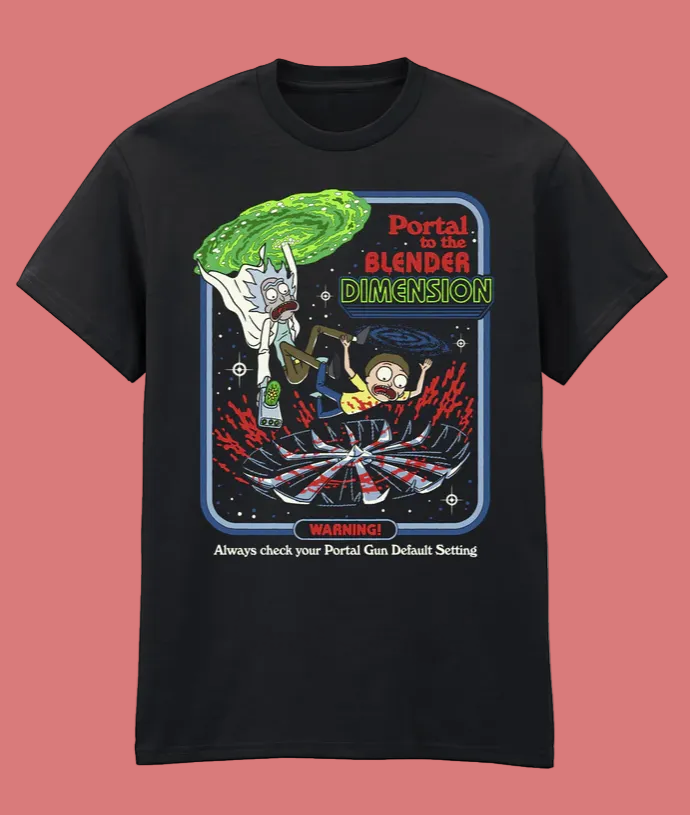 Steven Rhodes X Rick And Morty Portal T-shirt