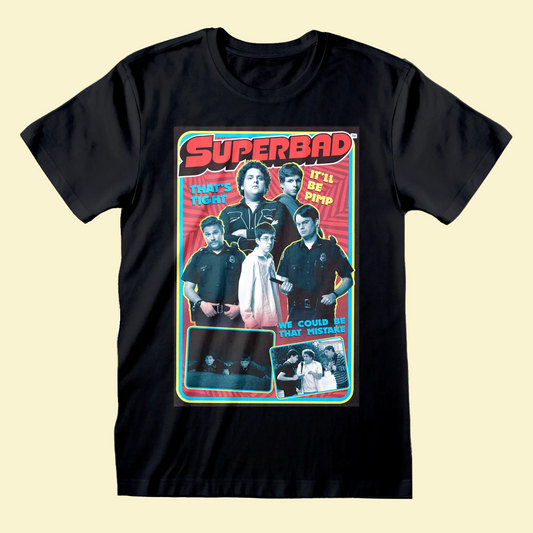 Superbad - Cast Stills Black T-Shirt