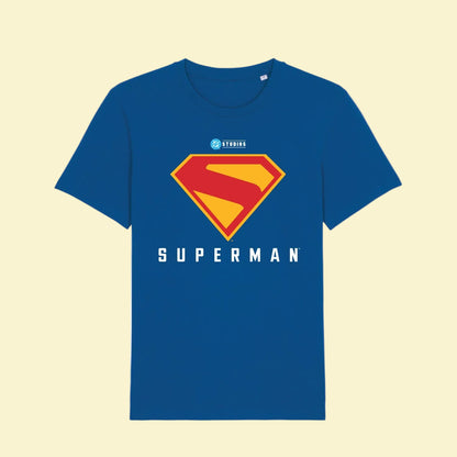 Superman 2025 - CLASSIC LOG Cobalt Blue T-Shirt