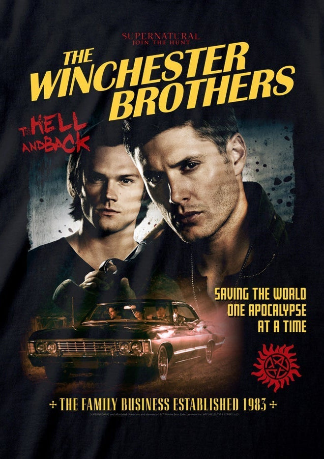 Supernatural - Winchester Bros Black T-Shirt