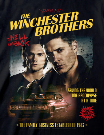 SUPERNATURAL Winchester Bros Poster T-shirt