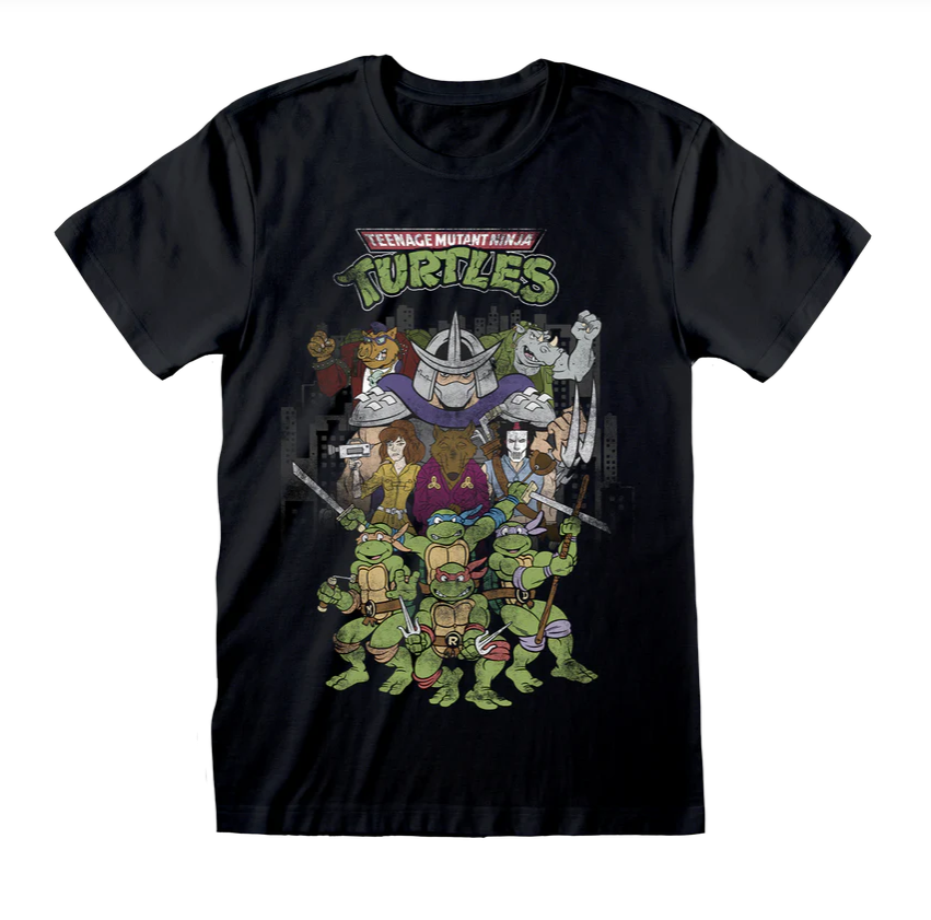 TEENAGE MUTANT NINJA TURTLES  RETRO CARTOON POSTER T-SHIRT