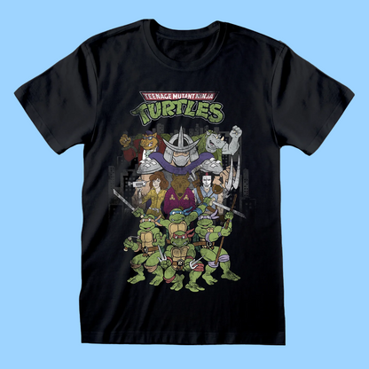 Teenage Mutant Ninja Turtles - Cartoon Poster Black T-Shirt