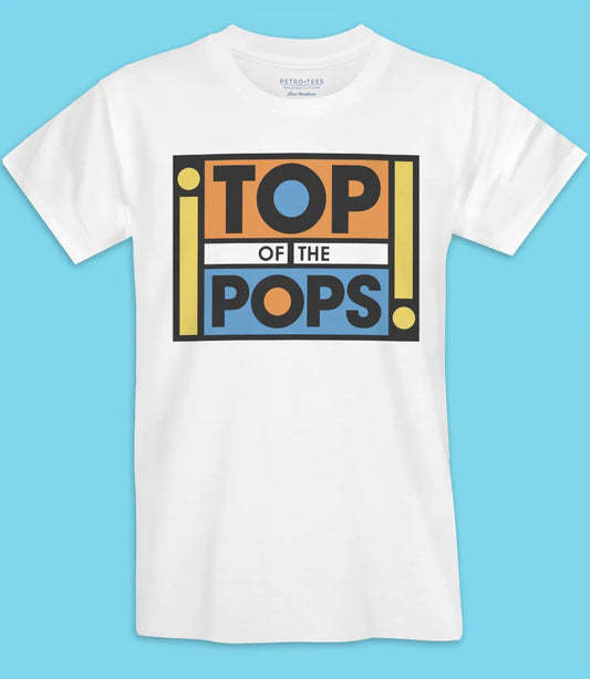 retro tees 90s top of the pops party logo t shirt chart music tv show