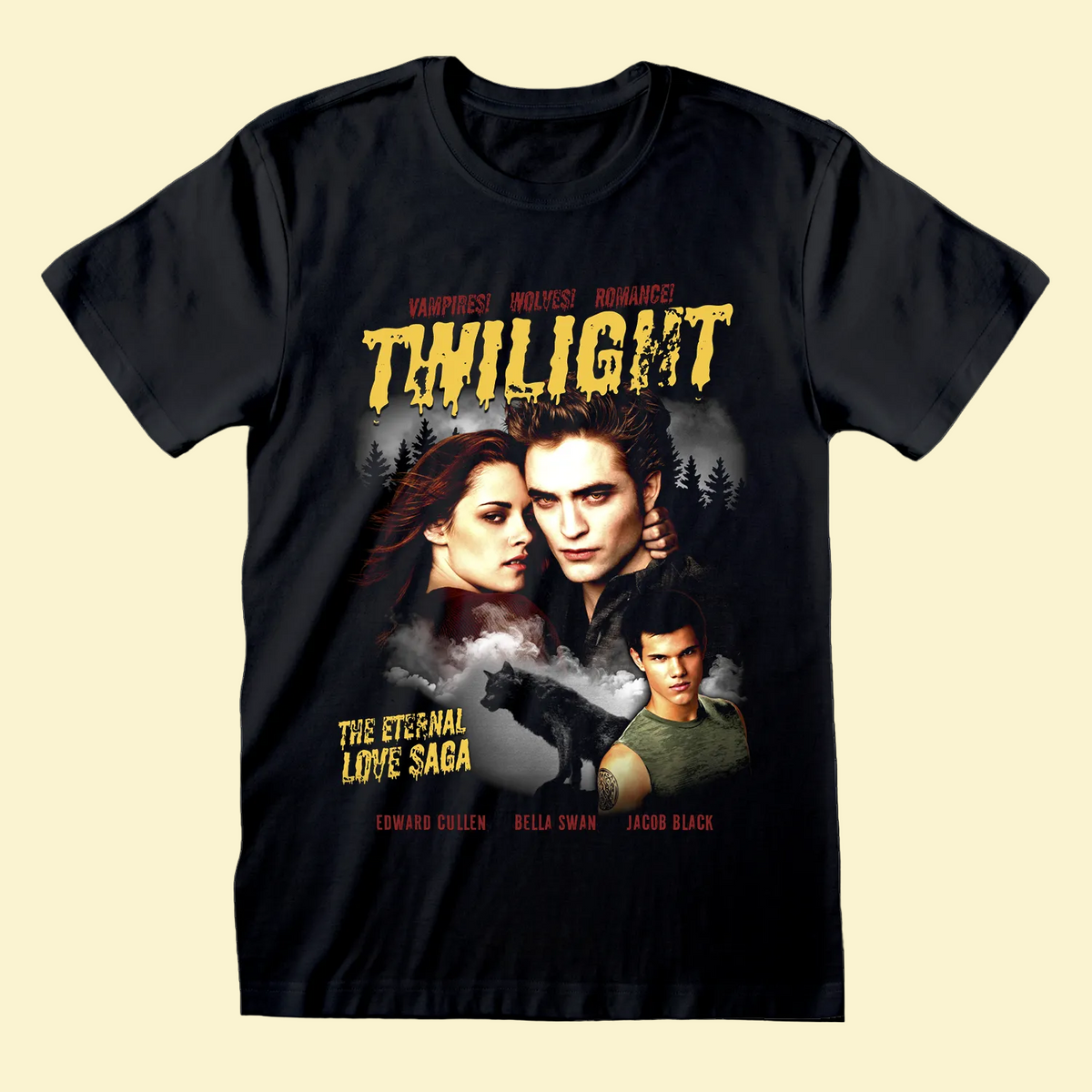 Twilight - Comic Style Black T-Shirt