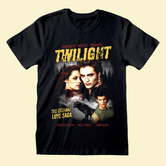 Twilight - Comic Style Black T-Shirt