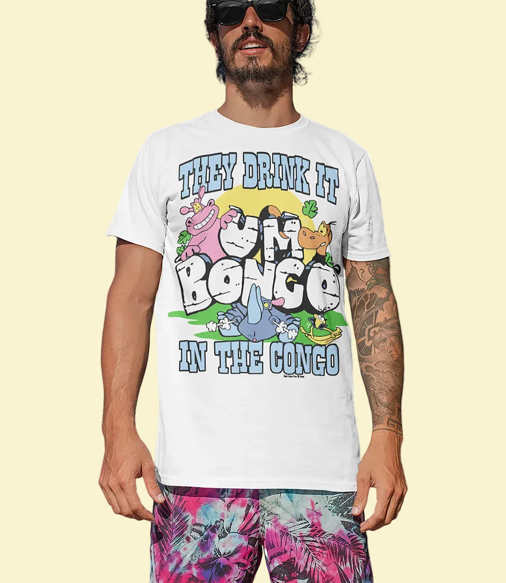 They Drink It In The Congo T-Shirt | Retro Um Bongo Drink Tee