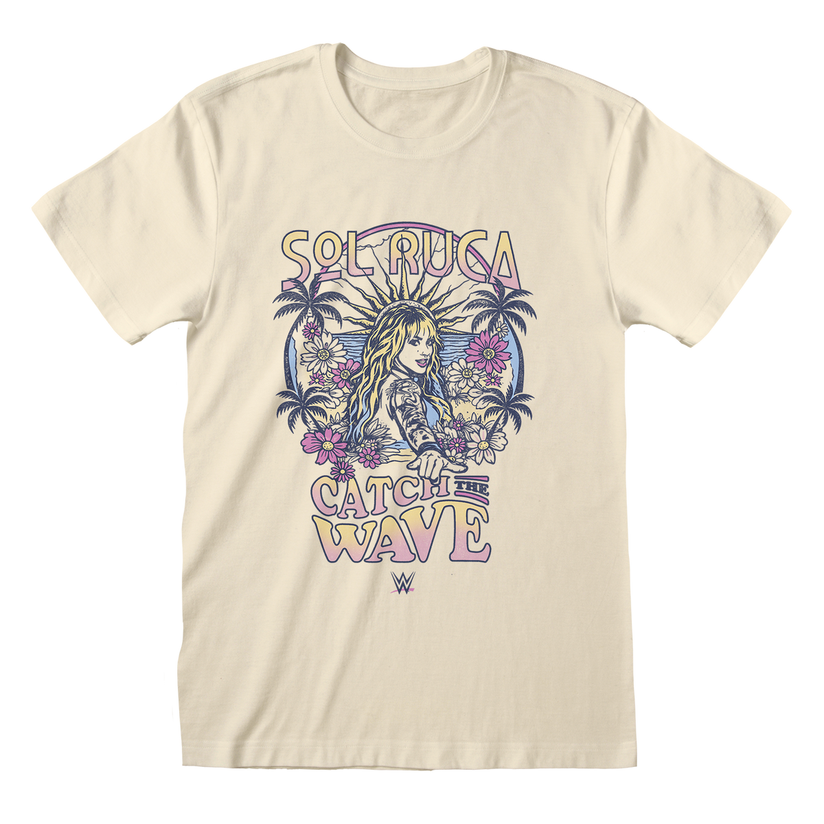 WWE - Sol Ruca Catch The Wave Natural T-Shirt