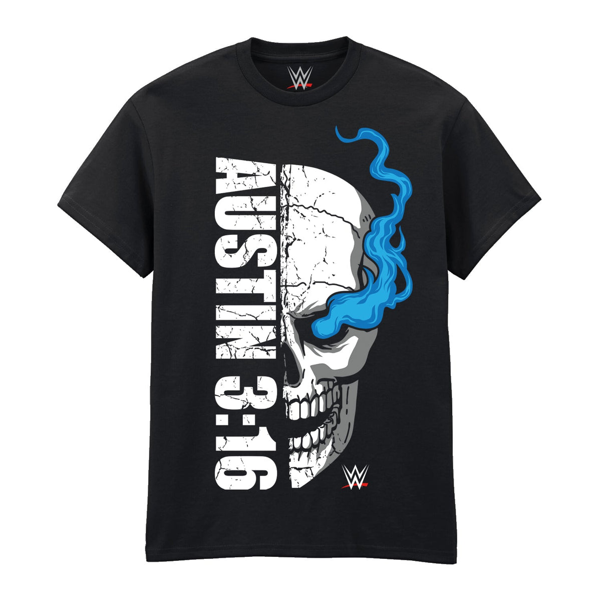 WWE - Austin 3:16 Skull Black T-Shirt