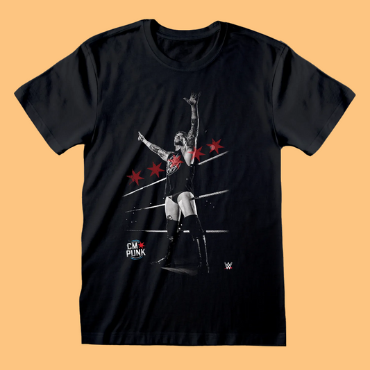WWE - CM Punk - Chicago Made Black T-Shirt