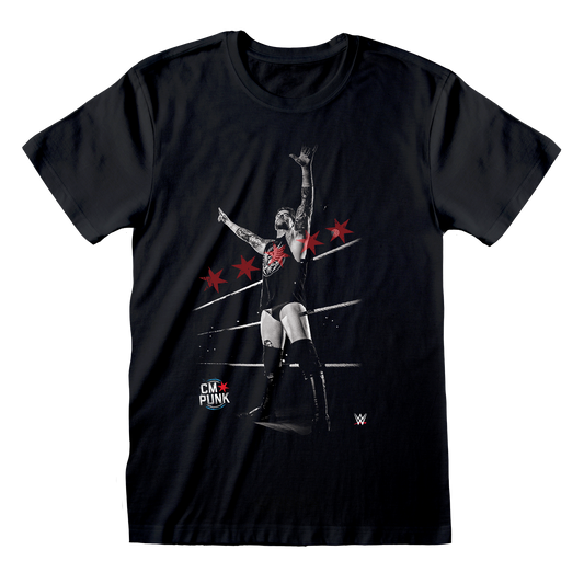 WWE - CM Punk - Chicago Made Black T-Shirt