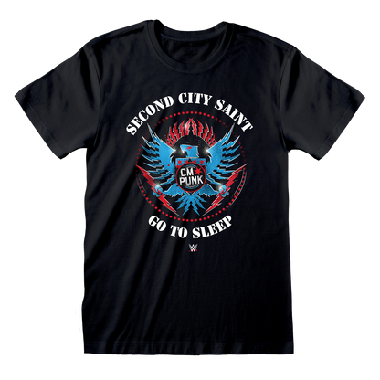 WWE - CM Punk - Second City Saint Black T-Shirt