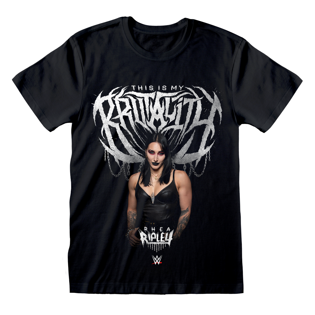 WWE - RHEA BRUTALITY Black T-Shirt