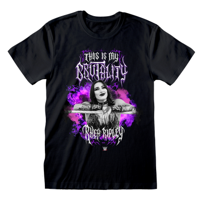WWE - R Ripley - This Is My Brutality B/W Black T-Shirt