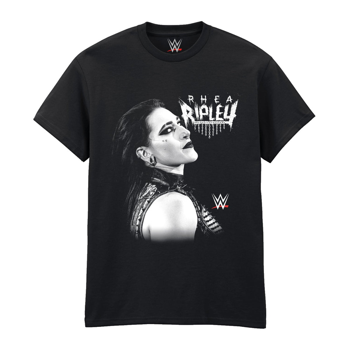 WWE - Rhea Ripley - Faded Photo Black T-Shirt