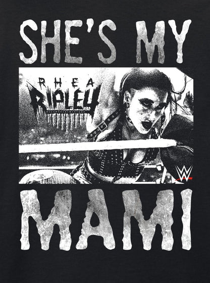 WWE - Rhea Ripley - She's my Mami Black T-Shirt