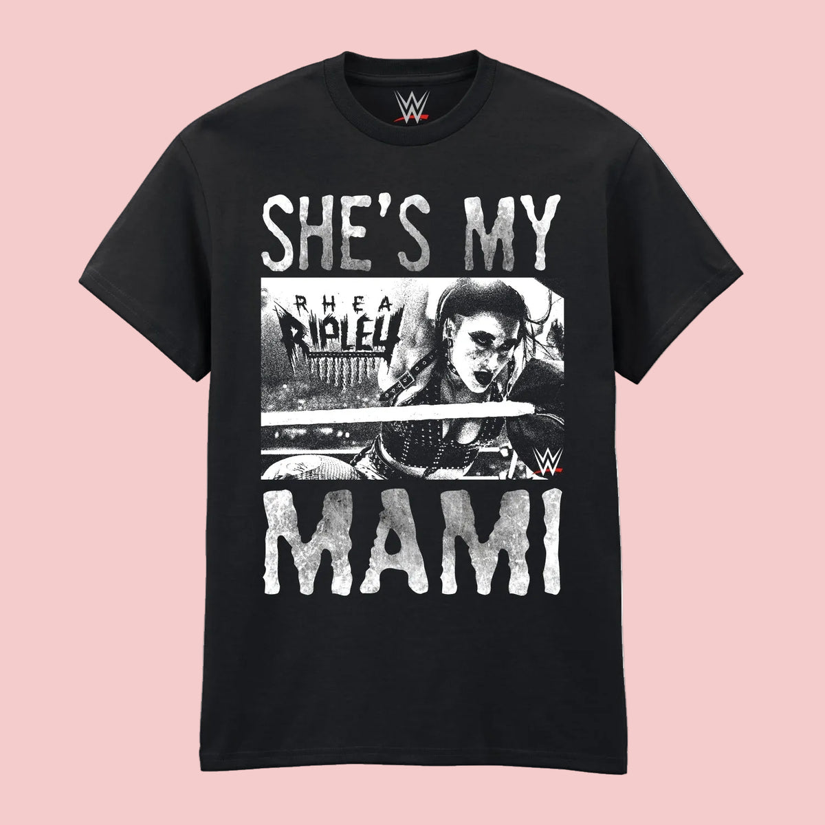 WWE Rhea Ripley She's my mami short sleeve lack t-shirt