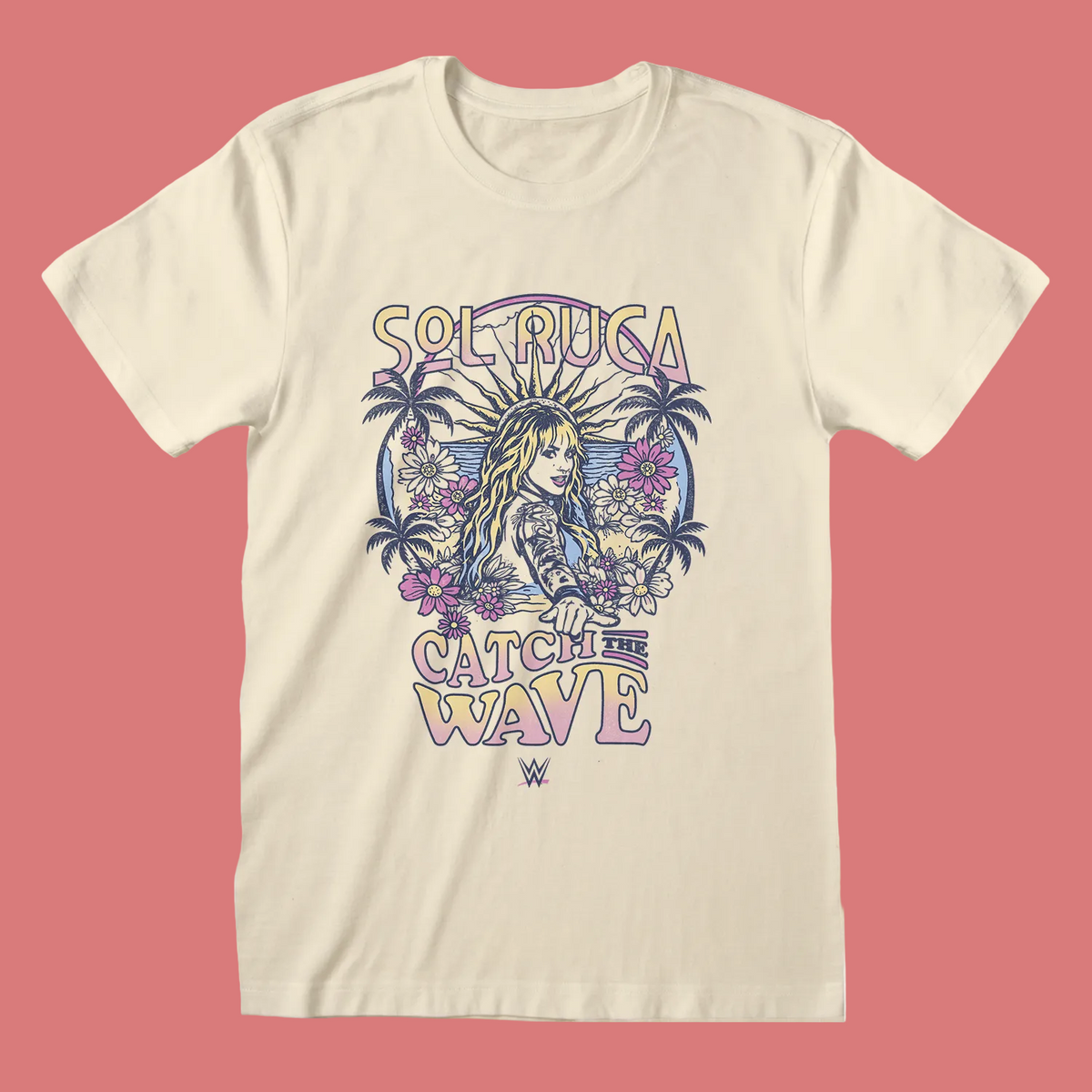 WWE - Sol Ruca Catch The Wave Natural T-Shirt
