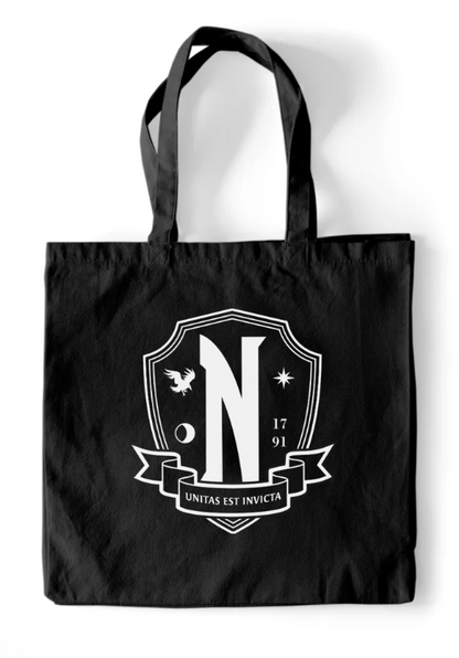 WEDNESDAY - NEVERMORE - BLACK TOTE BAG
