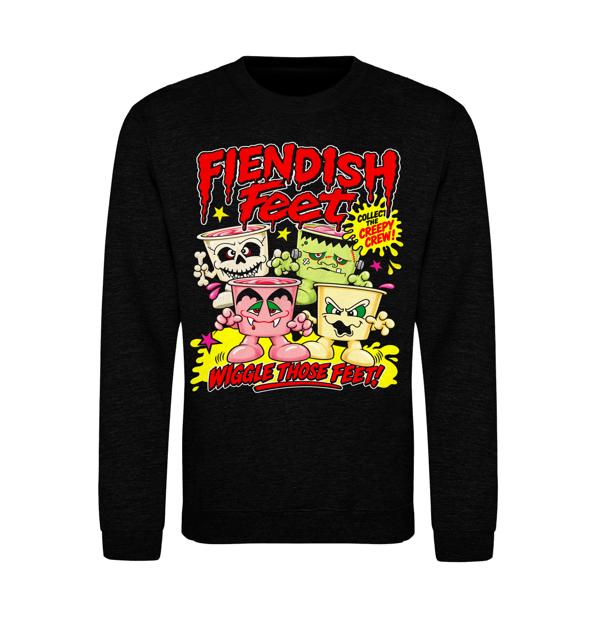 Black Smoke Printed Sweater Front