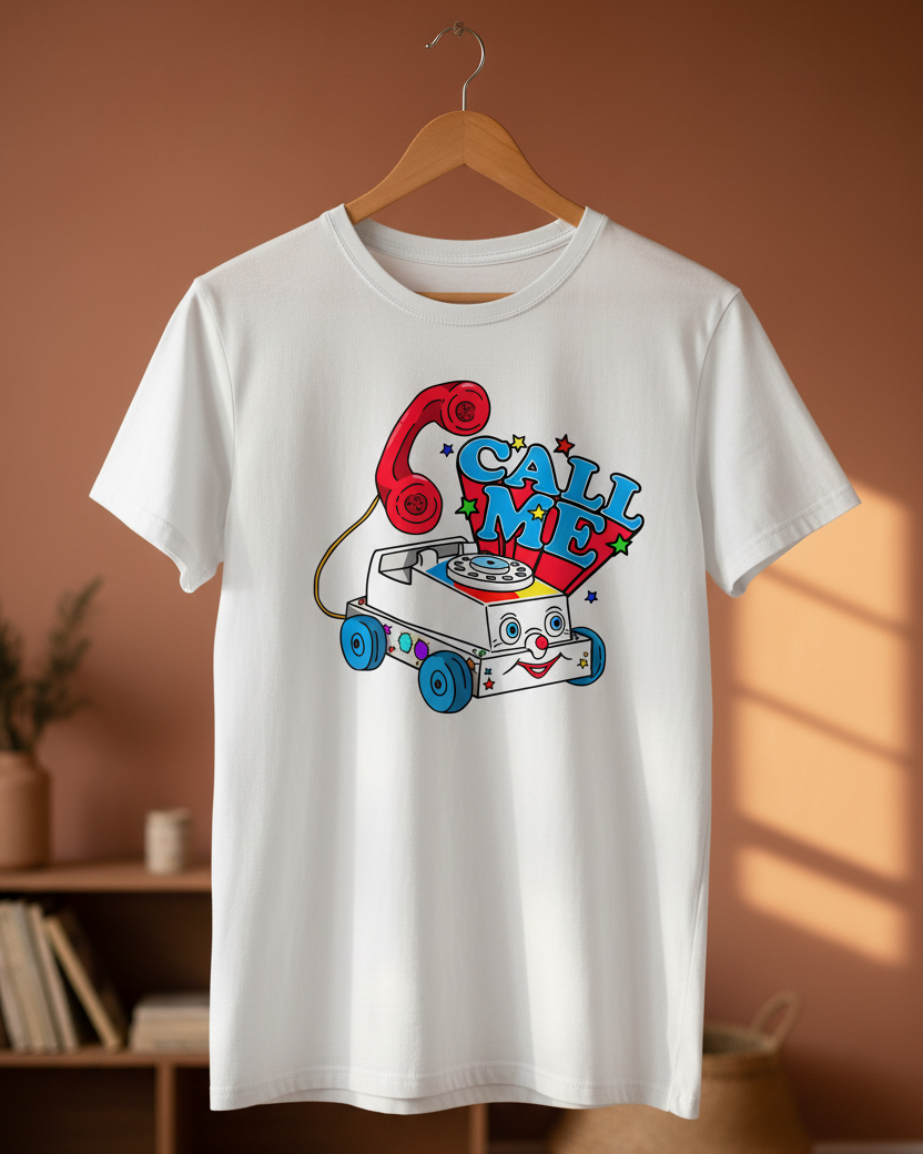 White Printed T-shirt Front