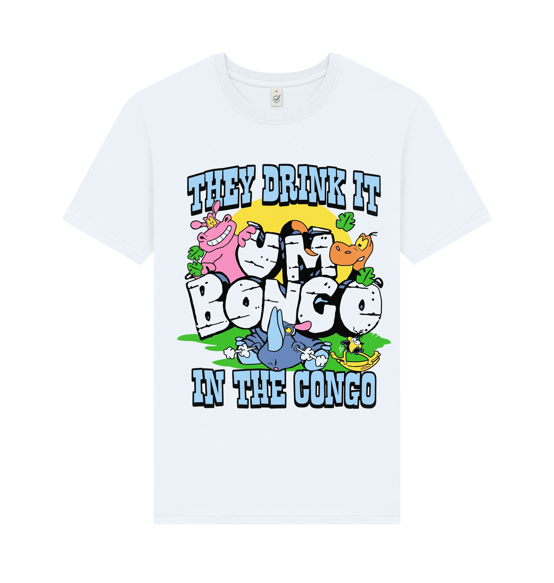 White Printed T-shirt Front