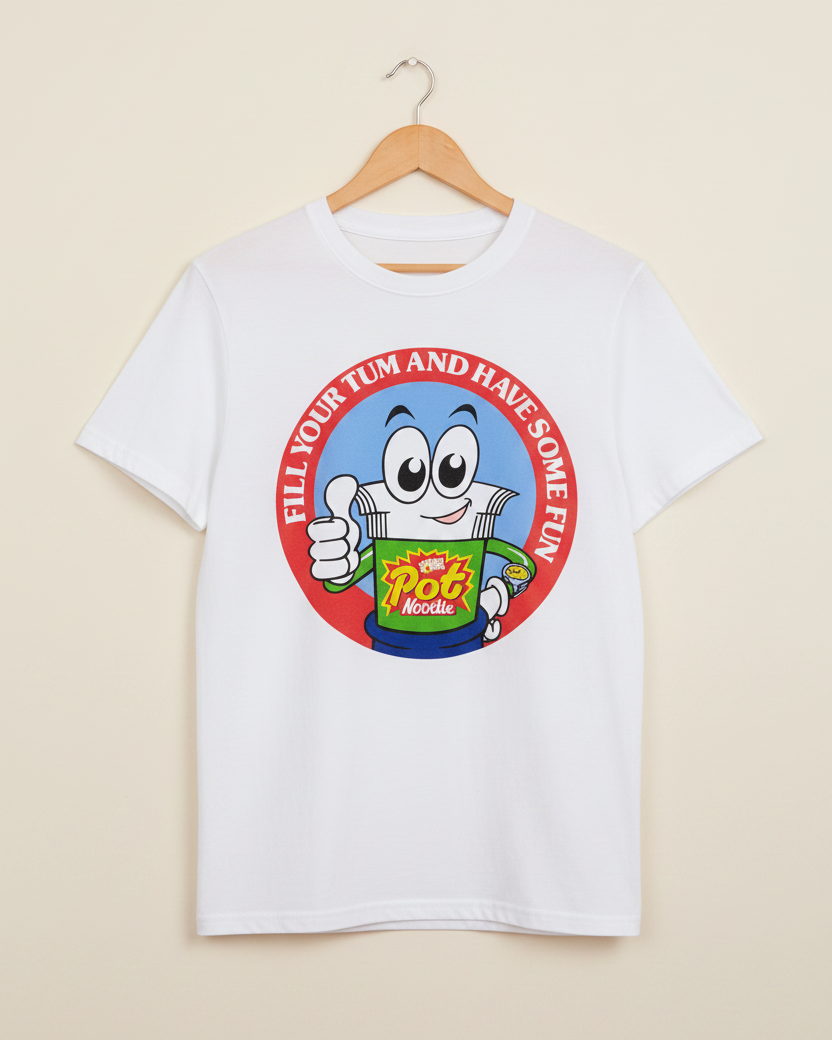 White Printed T-shirt Front