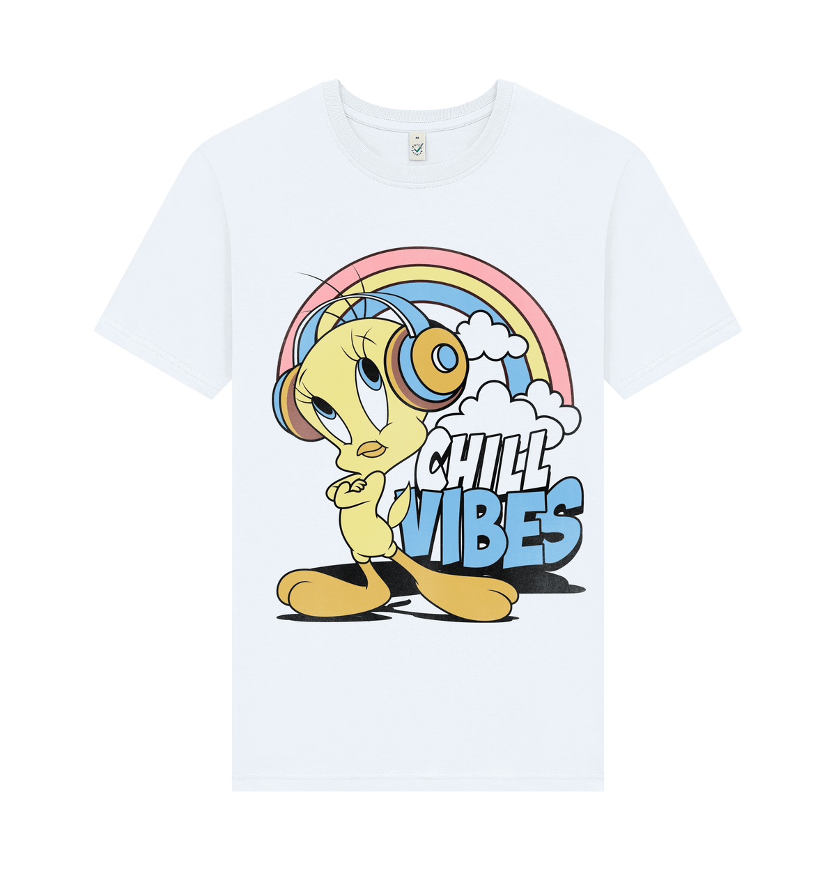 White Printed T-shirt Front