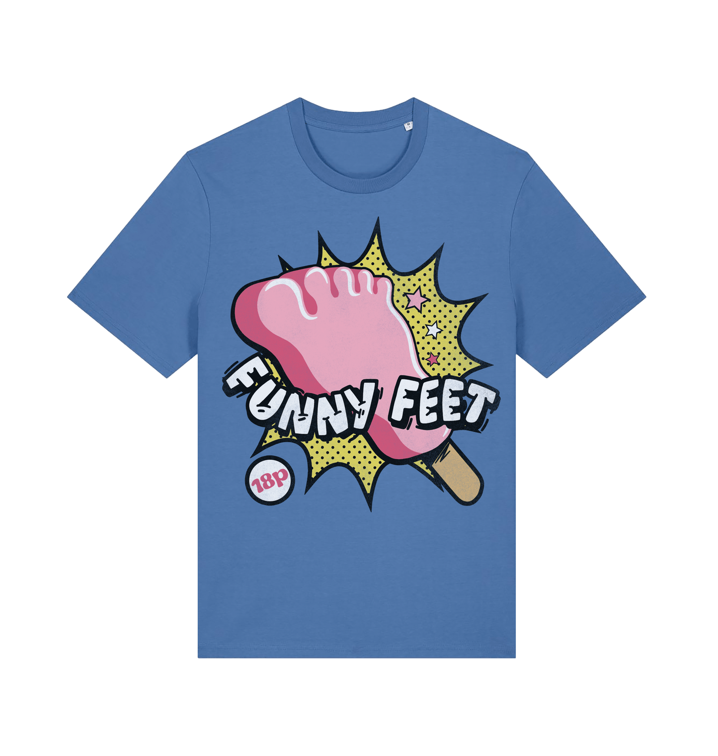 Bright Blue Printed T-shirt Front