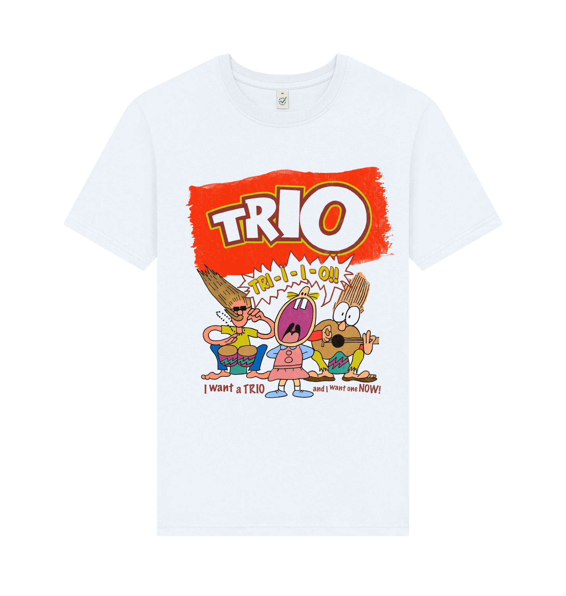 White Printed T-shirt Front