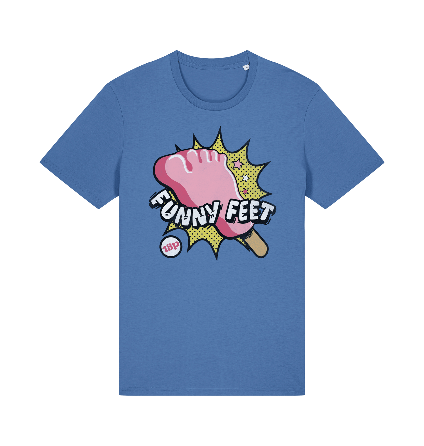 Bright Blue Printed T-shirt Front